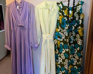 Circa 1960s - 1970s Style Dresses
