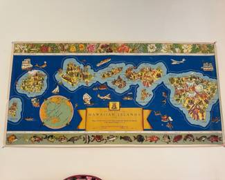 1937 Dole Pineapple Company Map of the Hawaiian Islands