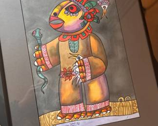 Framed & Matted 1992 Armando Buitron Rojas Ecuadorian Painting