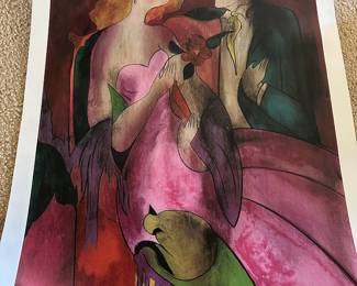 Seriolithograph "Robe du Soir" by Linda Le Kinff