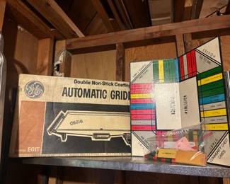 General Electric EG-1T Automatic Griddle, 1932 Knapp Electric Finance Game Board