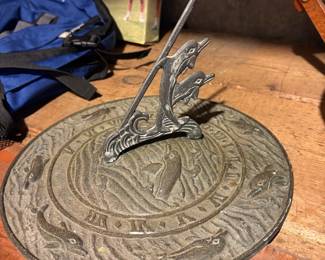 Dolphin Themed Metal Sundial