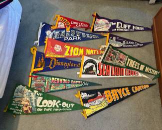 Vintage Felt Souvenir Pennants