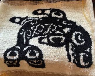 Northwest Coast Killer Whale Latch Hook Rug