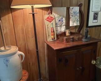 #3 churn, wash stand, RC thermometer