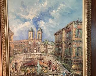 Spanish Steps in Rome painting 