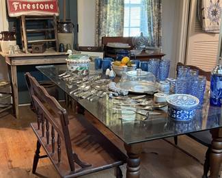 Farm table & benches 
