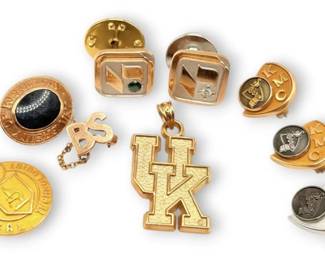 10k Gold University Of Kentucky Pin And Pendant, Medical Pins, And Diamond Lapel Pin