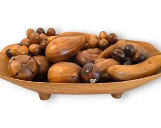 Wood Bowl  Fruit  Made In The Phillipines