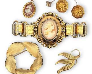 Cameos  GoldFilled Brooches