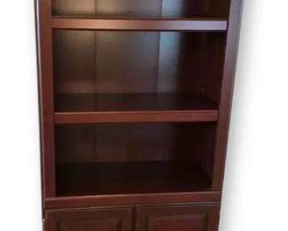 Faux Cherry Wood 2 Shelf Storage Cabinet
