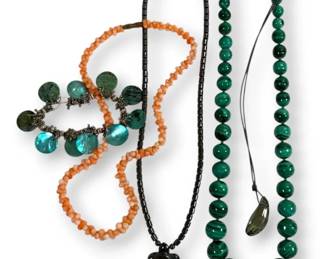 Stone Beaded Necklaces  Malachite, Hematite,  More