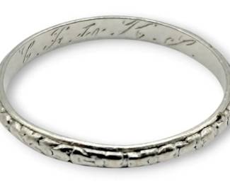 Antique Platinum Ring, Size 6 1.73g Total