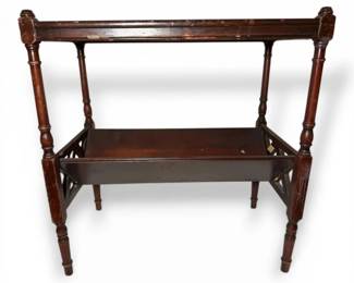 Dark wooden Side Table with Two Shelves