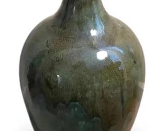 Contemporary Green Glaze Vase 22 Tall