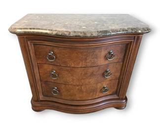 Thomasville Solid Wooden Marble Top Chest of Drawers