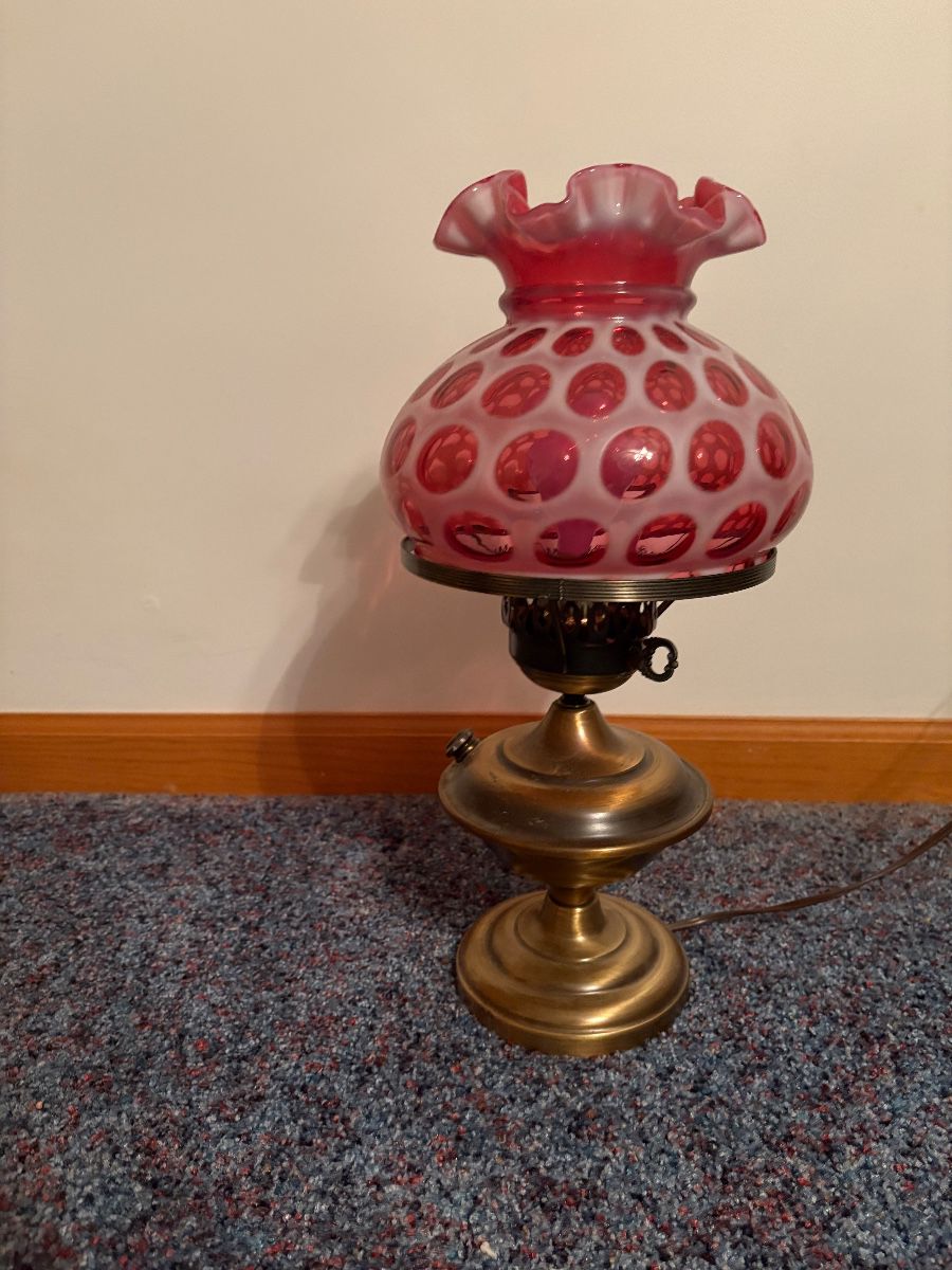 Red Hurricane Lamps (2) like new