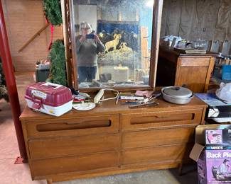 well made 6 drawer dresser and mirror.  Old but works well.