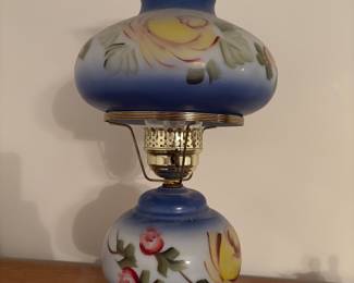 Antique Floral Hurricane lamp