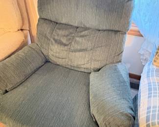 dark green recliner