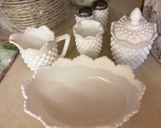 Hobnail Milk Glass Vintage Collection