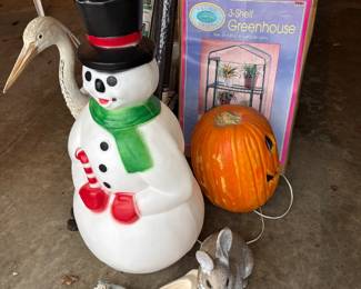 Vintage Blow Mold light up snowman