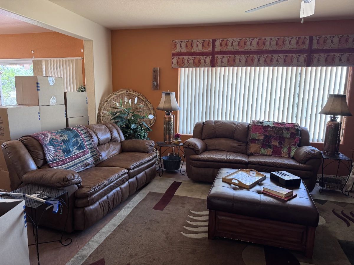 Living Room Furniture - 2 Couches & Ottoman