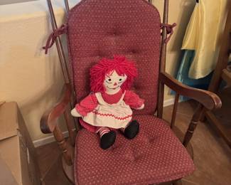 Rocking chair, vintage doll