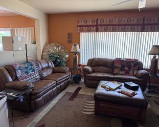 Living Room Furniture - 2 Couches & Ottoman