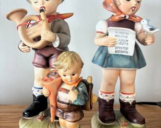 Arnart 5th Ave "Music Time" Boy & Girl Figurines, Goebel Hummel "Little Scholar" Figurine, 
