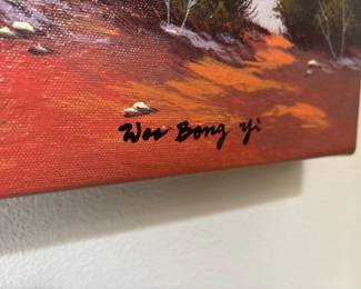 Desert Scene Acrylic Painting on Canvas by Woo Bong Yi