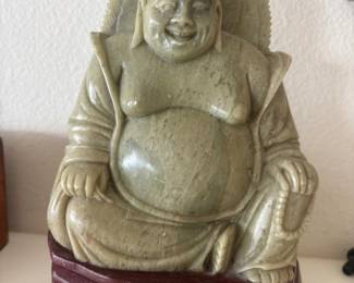 Hand-Carved Soapstone Laughing Buddha Figurine
