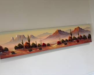 Desert Scene Acrylic Painting on Canvas by Woo Bong Yi
