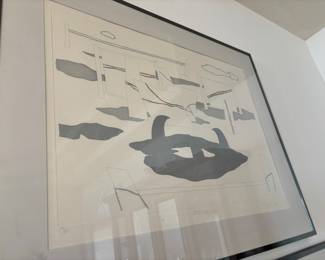 Framed & Matted 1977 Etching "After the Rain" by&nbsp;Anthony Benjamin