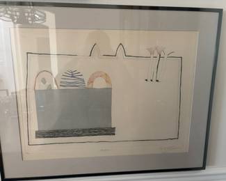 Framed & Matted 1977 Color Etching "Gazebo" by&nbsp;Anthony Benjamin
