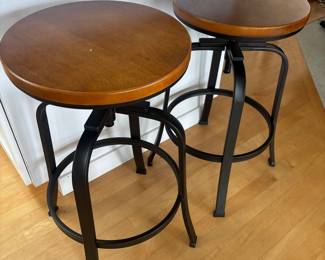 Pair of Swivel Top Bar Stools