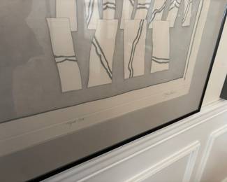 Framed & Matted 1977 Etching "Tyne Cott" by&nbsp;Anthony Benjamin