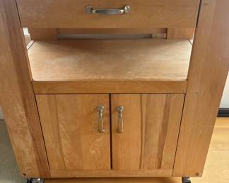 Rolling Wood Kitchen Cart