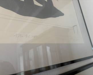 Framed & Matted 1977 Etching "After the Rain" by&nbsp;Anthony Benjamin