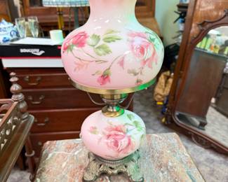 Fenton Hand Painted Lamp