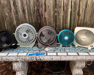 Some of the many small fans