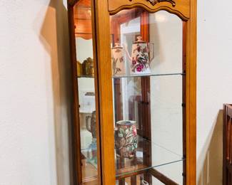 Lighted Curio Cabinet with multiple shelves