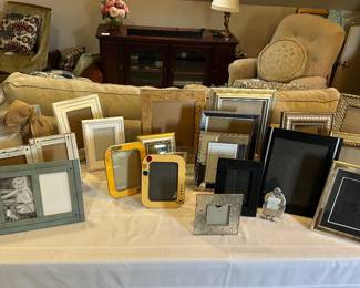 lots of picture frames