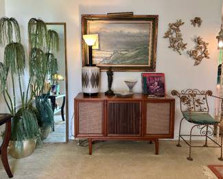 The console and gold chair are sold.