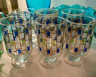 Libby footed glasses