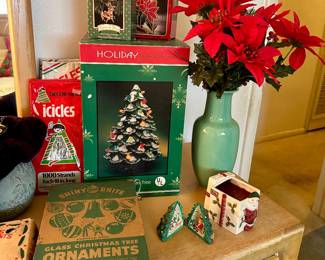 The icicles and Christmas tree ornaments are sold.