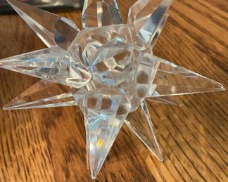 Glass star candle holder