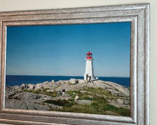 Framed lighthouse picture 
