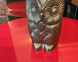 Brass owl figurine