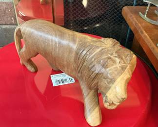 Carved wooden animals